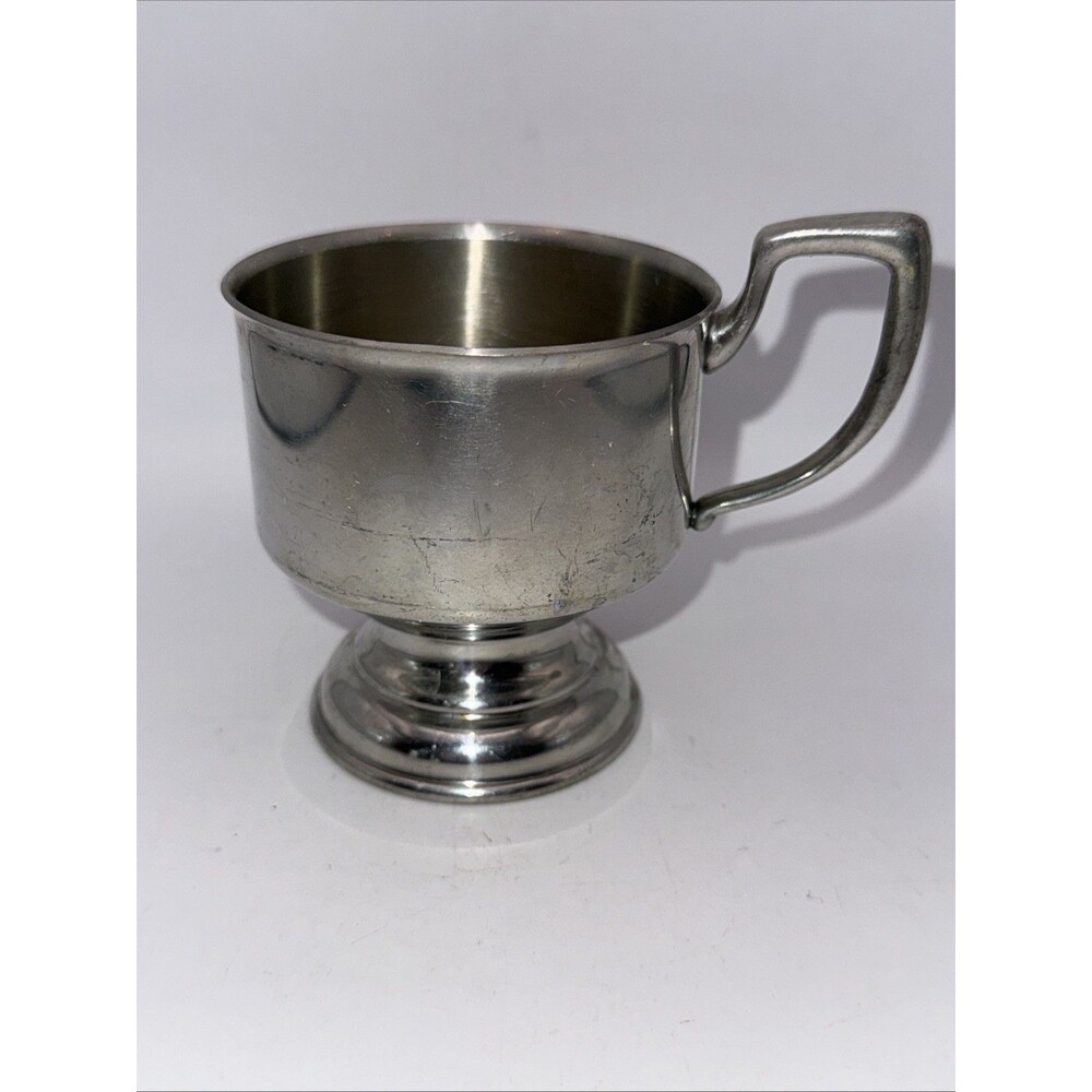 Kirk Stieff Pewter Coffee Tea Cup Mug USA Handle  Footed RARE